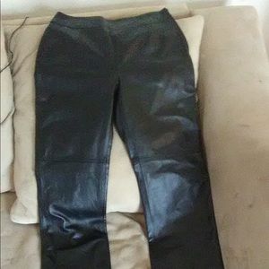 Black leather pants